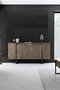 Hanah Home Conjunto Muebles Salón Nogal Negro - Consola 160cm, Soporte TV 180cm, Mesa Centro 90cm